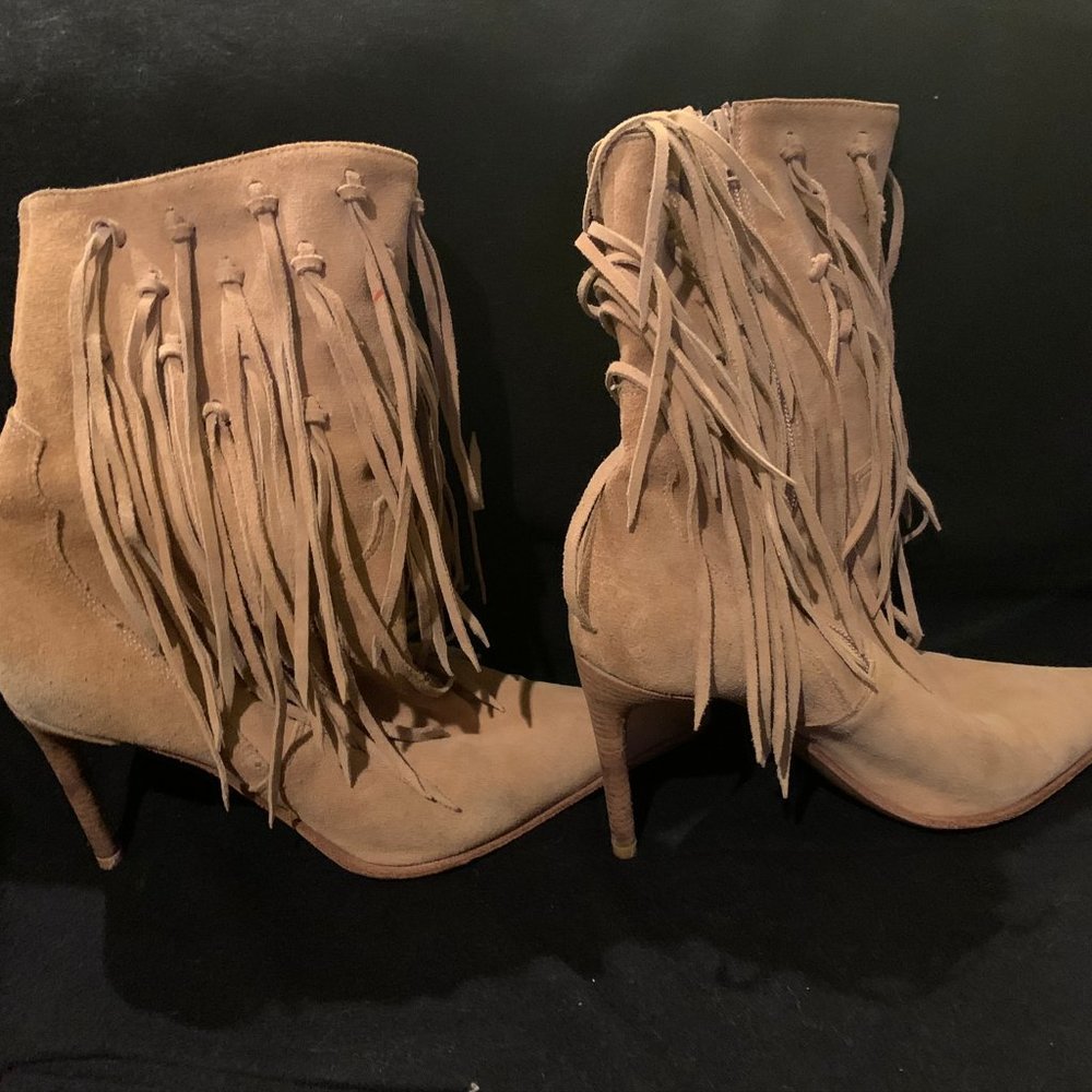 Charles David High heel fringe boots